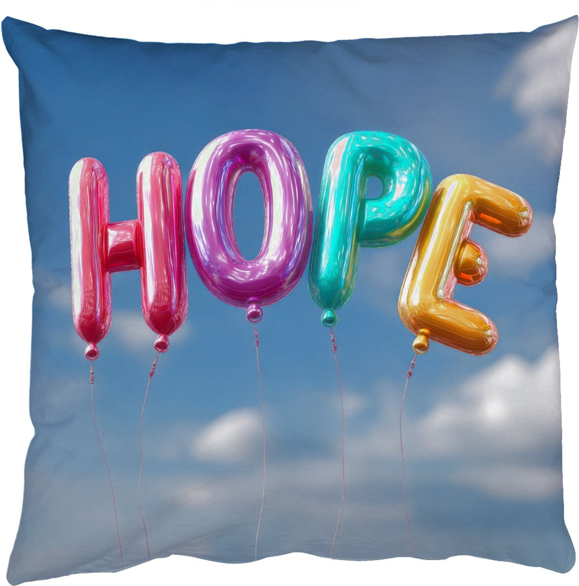 PillowMonkey Sierkussen Ballonnen Lucht Zilver 40x40 cm