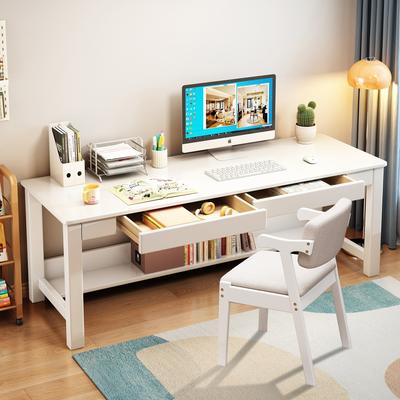 BALANBO Wooden Desk and Chair Set, Home Office Desk Writing Desk