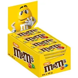 M&M's Peanut Schokolinsen mit Erdnusskern 24x 45g