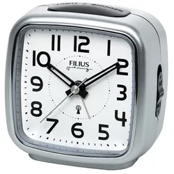 Filius 0607-19 Funk-Wecker Silberfarben/Schwarz