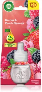 Air Wick Essential Oils Berries & Peach Blossom recarga para difusor elétrico 19 ml. Essential Oils Berries & Peach Blossom