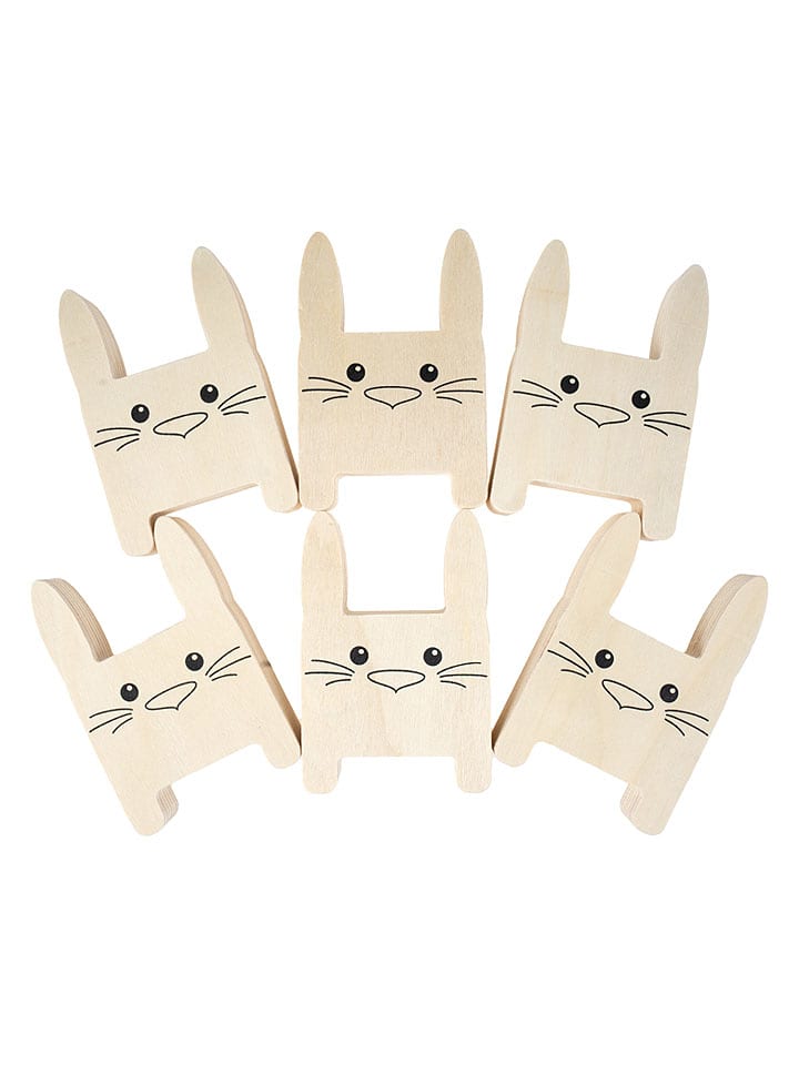 SUNNYSUE Kartenhalter ''Hase'' - 6 Stück - onesize