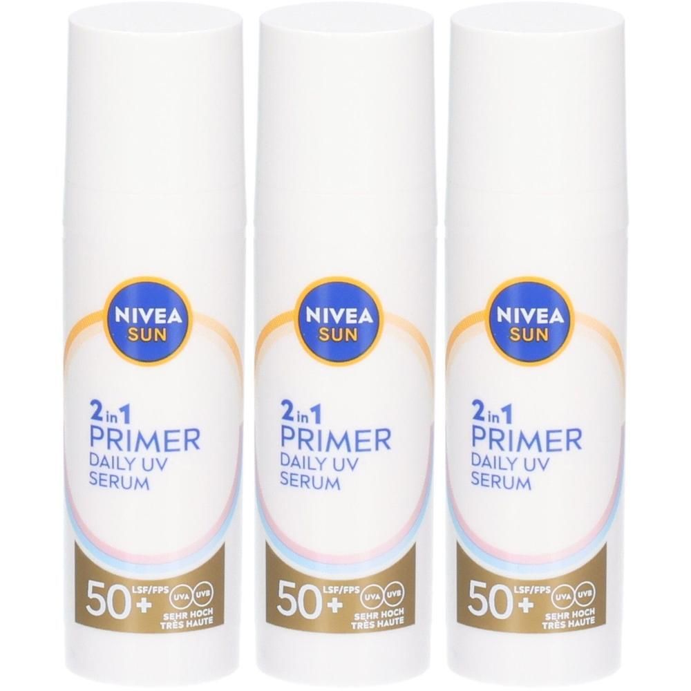 Nivea Sun UV Specialist 2in1 Primer Daily Fluid LSF 50+ 30ml x3 3x30 ml