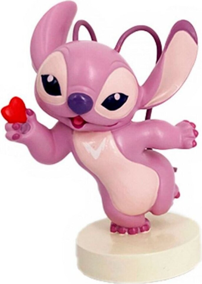 Enesco Lilo en Stitch met hart figuur, roze