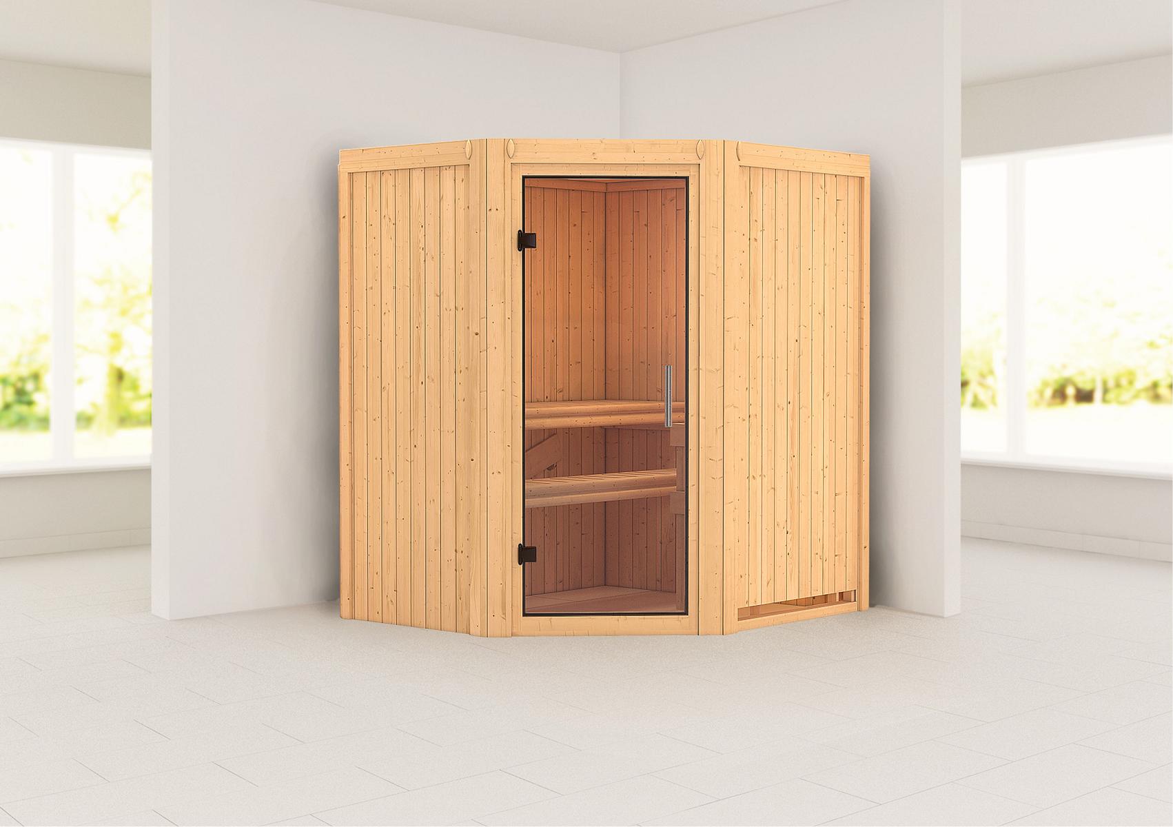 KARIBUHOLZT Sauna Taurin Eck, o. Zub. klarglas GGT 16879807