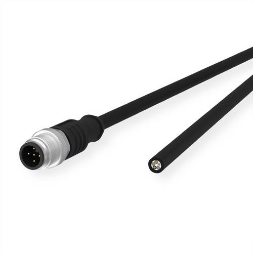 Metz Connect Sensor-/Aktorltg., M12-ST A-kodiert, gerade-freies Ende, ungeschirmt, 5polig, PUR, 2m