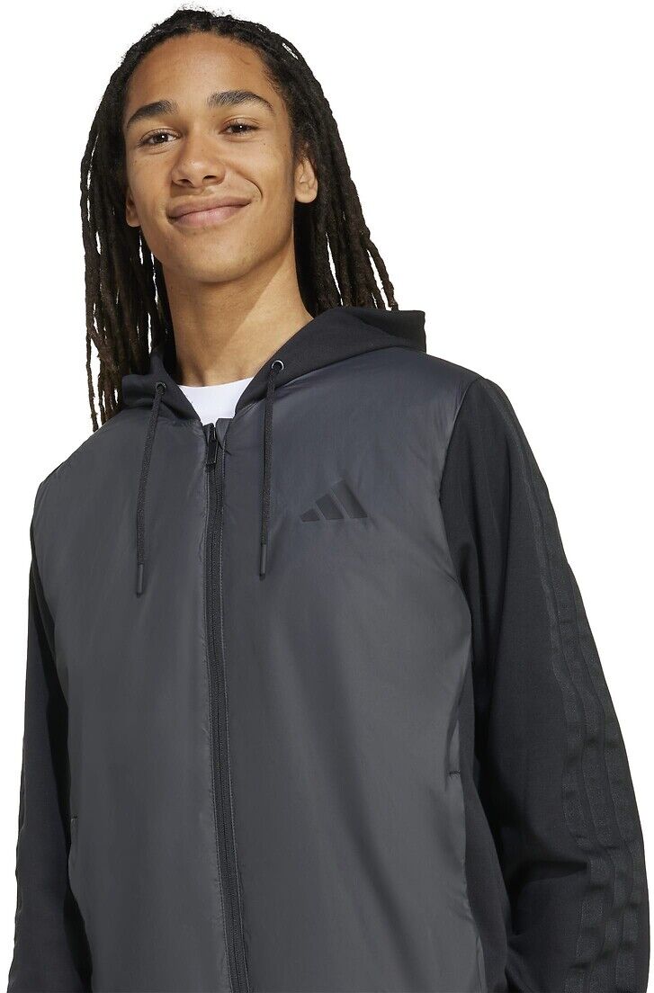 ADIDAS SPORTSWEAR Veste hybride à capuche essentials 3 bandes