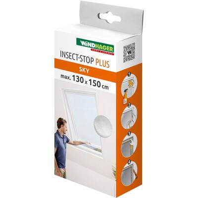 Fliegengitter-Gewebe WINDHAGER "für Dachfenster mit Reißverschluss, Insektenschutz ohne bohren", grau (rahmen: anthrazit), B:130cm H:150cm, Insektenschutzgitter, Insektenschutzgitter 130 x 150 cm, erhältlich in anthrazit oder weiß