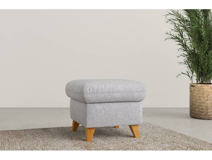 Polsterhocker HOME AFFAIRE Trelleborg , silber, B:58cm H:48cm T:58cm, 100% Polyester, Hocker, Polsterhocker, passend zur Serie Trelleborg , incl. Stauraum