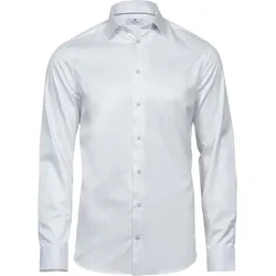 Tee Jays Herren Luxus Twill Slim Fit Hemd langarm 4021 white M