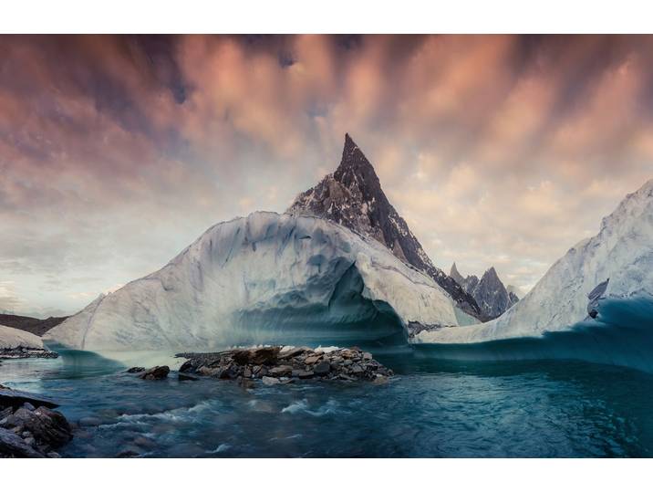 Fototapete PAPERMOON Photo-Art QIYE, PAKISTAN K2 , bunt, B:3m L:2,23m, Vlies, Tapeten, Fototapete