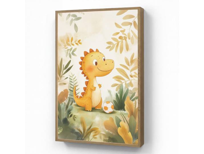 OnlyWow Nachttischlampe MIT Akku Dino - Fußball - Orange 70x100 cm, Beige, Rechteckig, LED integrated, 70x100x8 cm, Lampen & Leuchten, Innenbeleuchtung, Nachtlichter