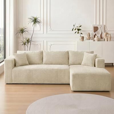 Modern Upholstered Modular Sectional Sofa with Flexible Chaise Seating by GDFStudio