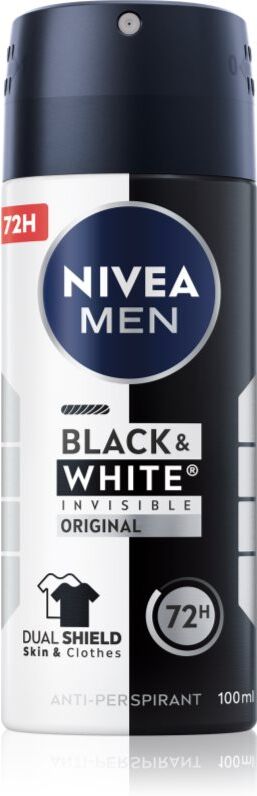 NIVEA MEN Invisible Black & White spray anti-transpirant pour homme 100 ml