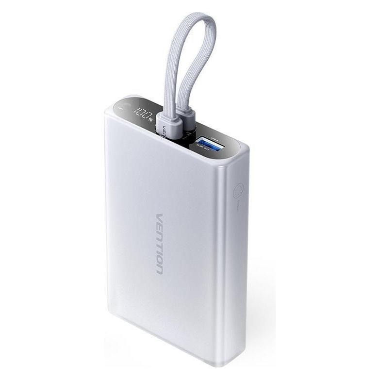 Vention POWER BANK USB 10000MAH 22.5W/GRAY FHZM0 (10000 mAh, 22.50 W, 38.50 Wh) (FHZM0)