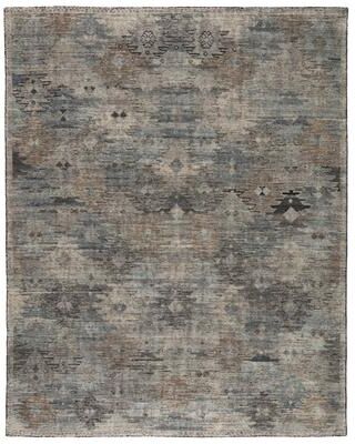 Porch & Den Barko Blue/ Tan Tribal Pattern Hand-Knotted Area Rug