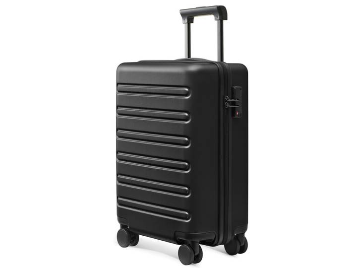 NINETYGO ANDES, valise cabine, 55,88 x 35,56 x 22,86 cm, approuvée par les compagnies aériennes, valise 50,80 cm avec doubles roues pivotantes silencieuses, coque rigide, bagage de voyage léger, approuvée par la TSA, noir, 20 pouces