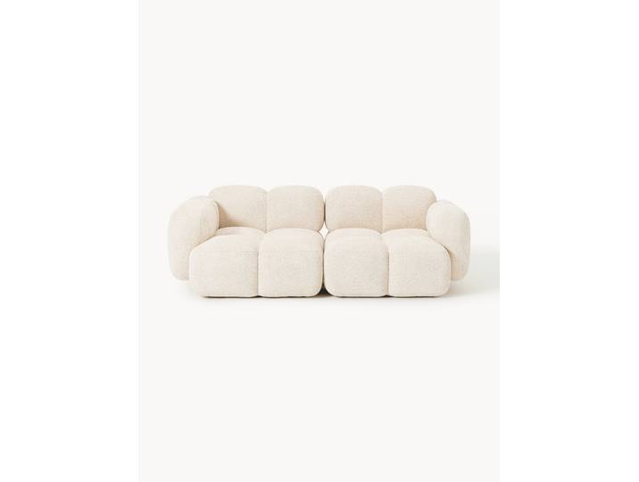Modulares Sofa Tayla (2-Sitzer) aus Teddy-Bouclé