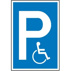 SafetyMarking, Sicherheitskennzeichnung, Parkplatzschild P Rollstuhlfahrer