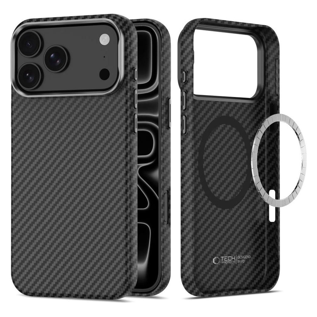 Tech-Protect Ion Carbon MagSafe Hülle für iPhone (Apple iPhone 17 Pro Max, Apple iPhone 18 Pro Max) (TECH-PROTECT)