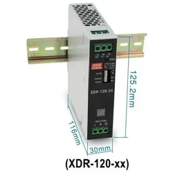 MeanWell, Spannungswandler, Synergy 21 Netzteil - 48V 120W Mean Well Hutschiene, schmal / XDR-Serie