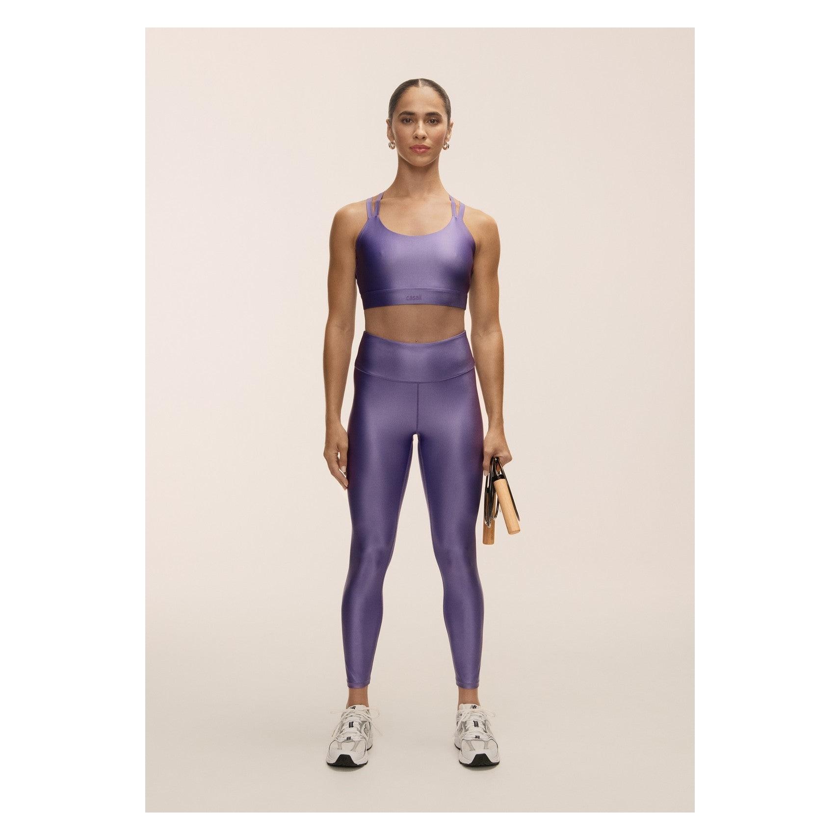 Legginsy damskie Casall Glitz High Waist Tights fioletowy - M (M) (925998)