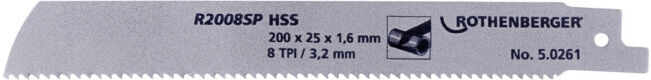 Lame de scie spéciale Rothenberger pour tuyaux HSS, 200x25x1,6 (50261)