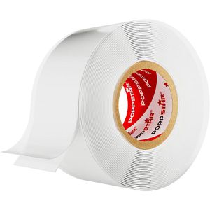 Poppstar Dichtungsband 1008998, selbstverschweißend, wasserdicht, weiß, 25mm x 3m