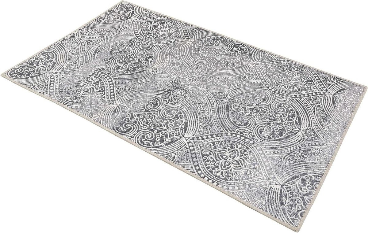 Badmat Vintage Grijs - Vloerkleed Badkamer Geschikt Voor Vloerverwarming - 70 x 120 cm