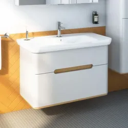 VitrA Sento Waschtisch-Möbel-Set 65990 98x48,5x67,5cm, 2 Vollauszüge, hellgrau matt, Dekor