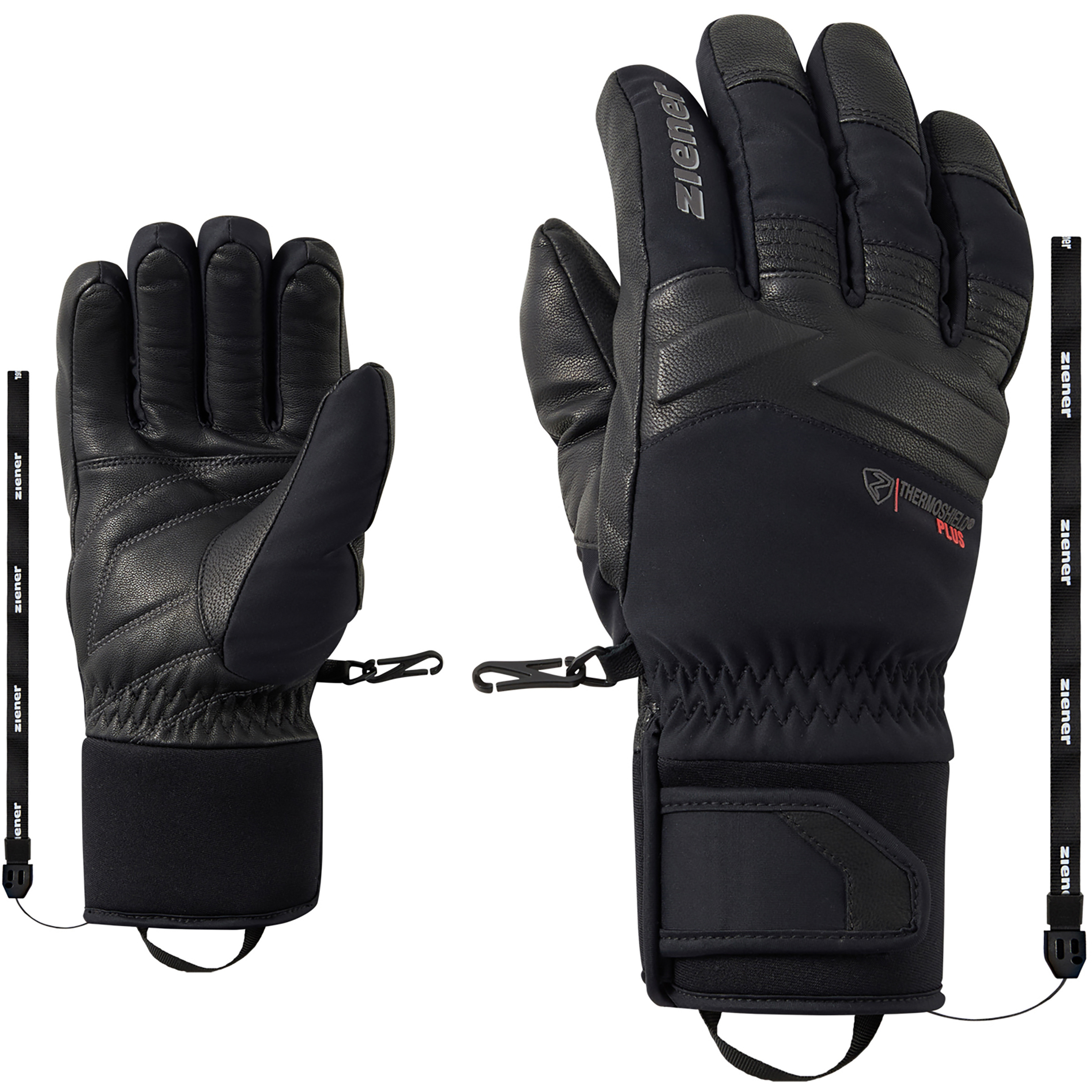 Ziener Glenno-Z As Pr Herren Fingerhandschuhe schwarz Größe 8 Skifahren Wasserdicht Primaloft