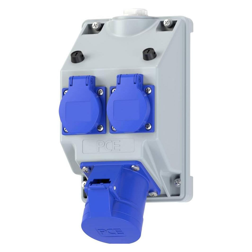 PCE PC Electric 16082352 Steckdosen-Verteiler Grau, Blau (16082352)