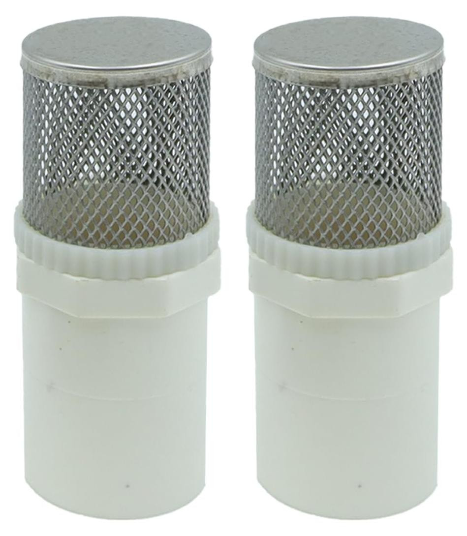 Dripio 2-delige filterafdekking van roestvrij staal en PVC voor 25 mm buis
