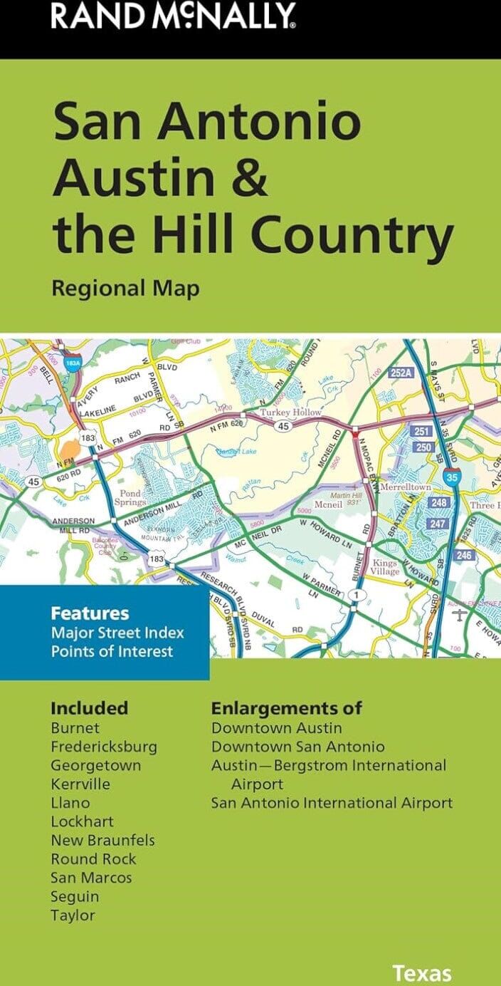 San Antonio, Austin et le Hill Country, Texas   Rand McNally