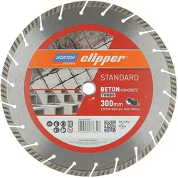 Norton Clipper, Sägeblatt, Diamantscheibe Standard Beton Turbo Ø 300x20 mm