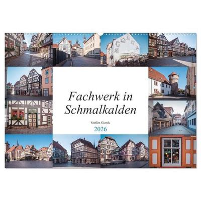 Fachwerk in Schmalkalden (Wandkalender 2026 DIN A2 quer), CALVENDO Monatskalender