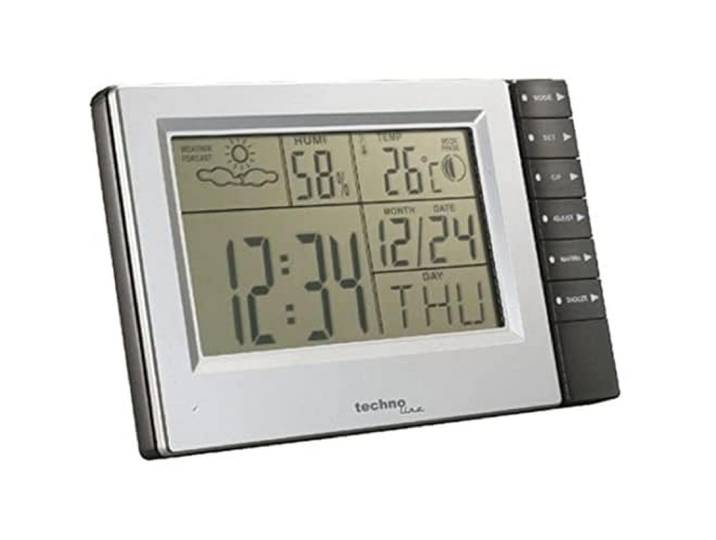techno line Wetterstation WS 9121 mit Vorhersage von Wettersituation, Innentemperatur und Mondphasenanzeige