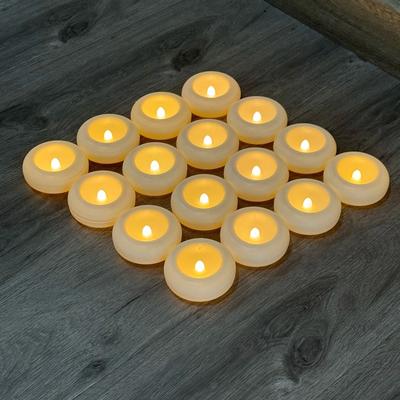 Uplifted Finds Waterproof Flameless Tealight Candle Floating Electric Candle For Wedding And Romantic Decor 16 Pcs