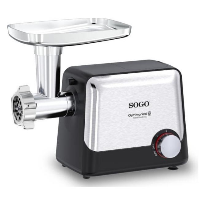 Sogo Meat Grinder with Reverse Function, 3 Interchangeable Cuttin (SOGO039)