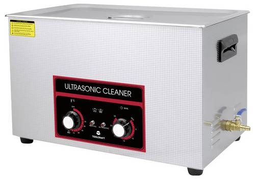 TOOLCRAFT USC-3000 Ultraschallreiniger Bürobedarf, Schmuck, Werkstatt 600W 30l mit Heizung, mit Reinigungskorb