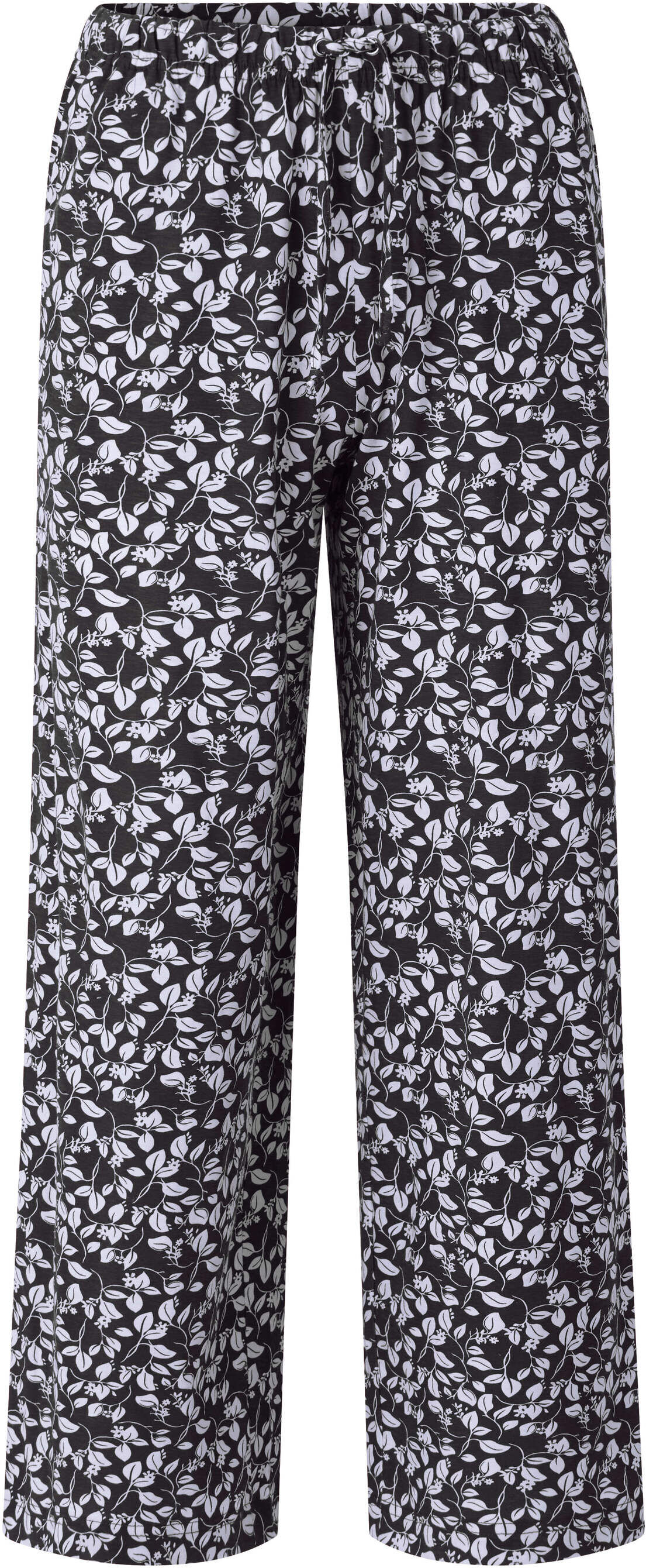 Culotte WITT "Culotte Schlupfhose mit Taschen", Damen, Gr. 38, N-Gr, schwarz-weiß (schwarz, weiß, bedruckt), Jersey, , Basic, weit, Hosen Culotte