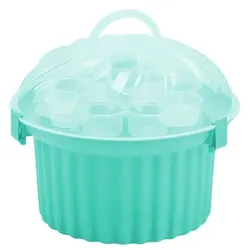 WOLFCUT Muffin-Transportbox rund in Mint– Platz für 24 Muffins oder Cupcakes
