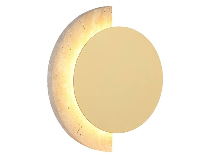 Applique Murale Led\, Lampe De Salon\, Plate Et Ronde\, Blanche\, En Métal\, H 20 Cm