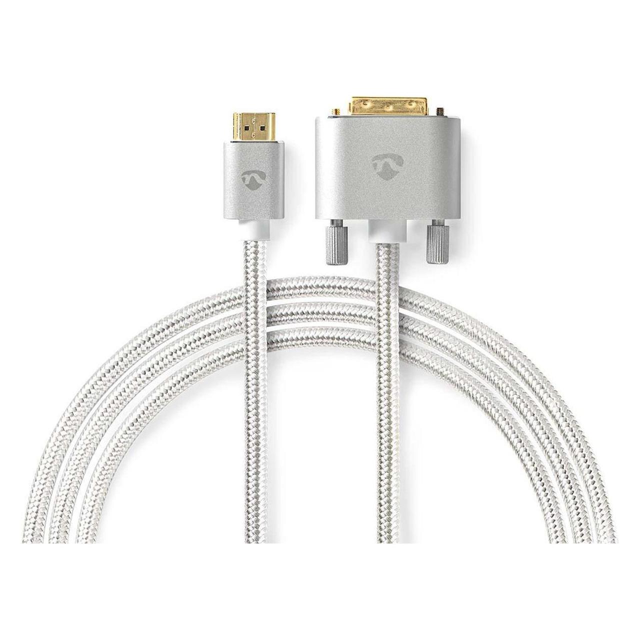 Nedis HDMI -Kabel | HDMI Stecker | DVI-D 24+1-Pin Stecker | 2560x1600 | Vergoldet | 2.00 m | Gerad (2 m) (CCTB34800AL20)