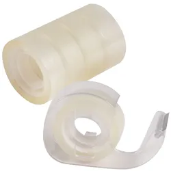 Klebebandabroller - Inkl. 5 Rollen Klebeband für sofortigen Einsatz - Ideal für Haushalt, Büro & Basteln - Vielseitig zum Verpacken & Beschriften