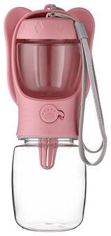 Friendly Fresh Finds Portable Pet Water Bottle With Food And Water Storage Container For Travel Dogs Cats Pet Supplies pink