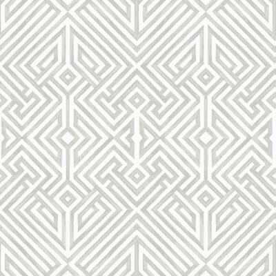 A-Street Prints Lyon Silver Geometric Key Wallpaper