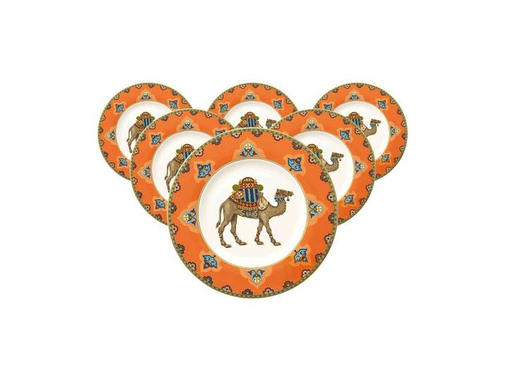 FRÜHSTÜCKSTELLER Samarkand Mandarin bunt ø 22,5 cm 6er Set