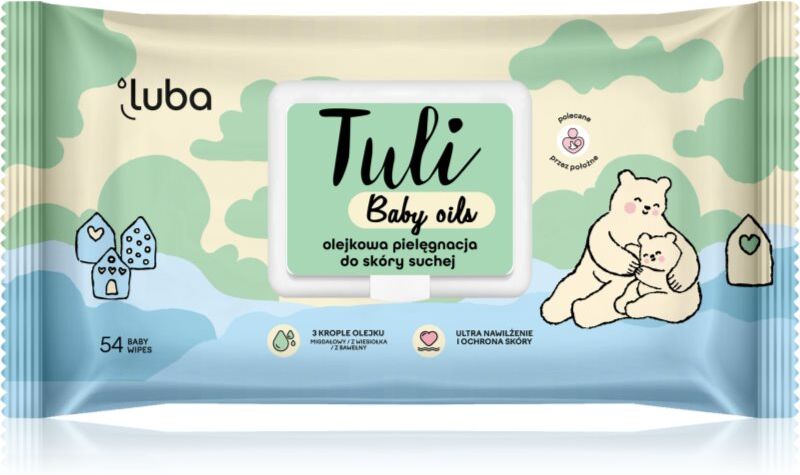 Luba Tuli Baby Oils lingettes pour peaux sèches 54 pcs