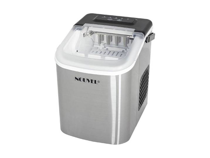 NOUVEL Eiswürfelmaschine «Arctic» 12 kg/24h , silber, Eiswürfelbereiter, Eiswürfelmaschine